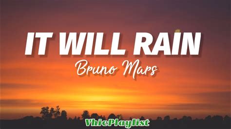 bruno mars song it rain